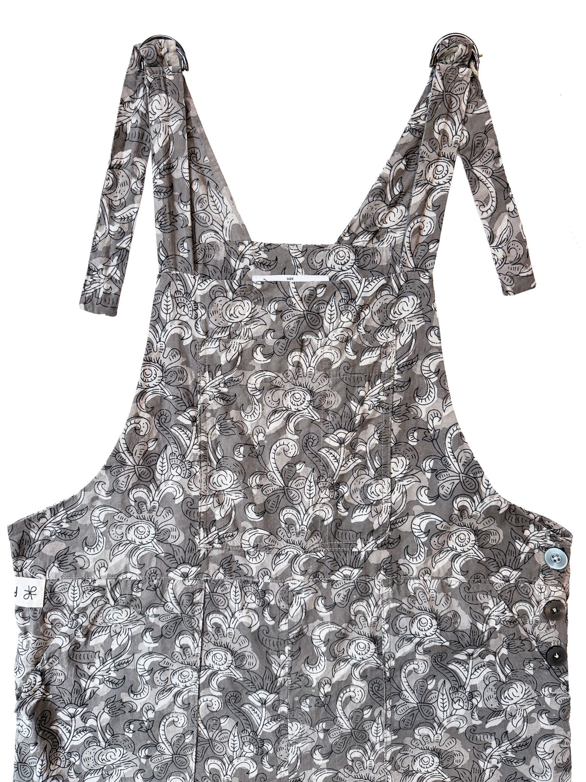 Daboo Kasis Gray cotton overalls front view