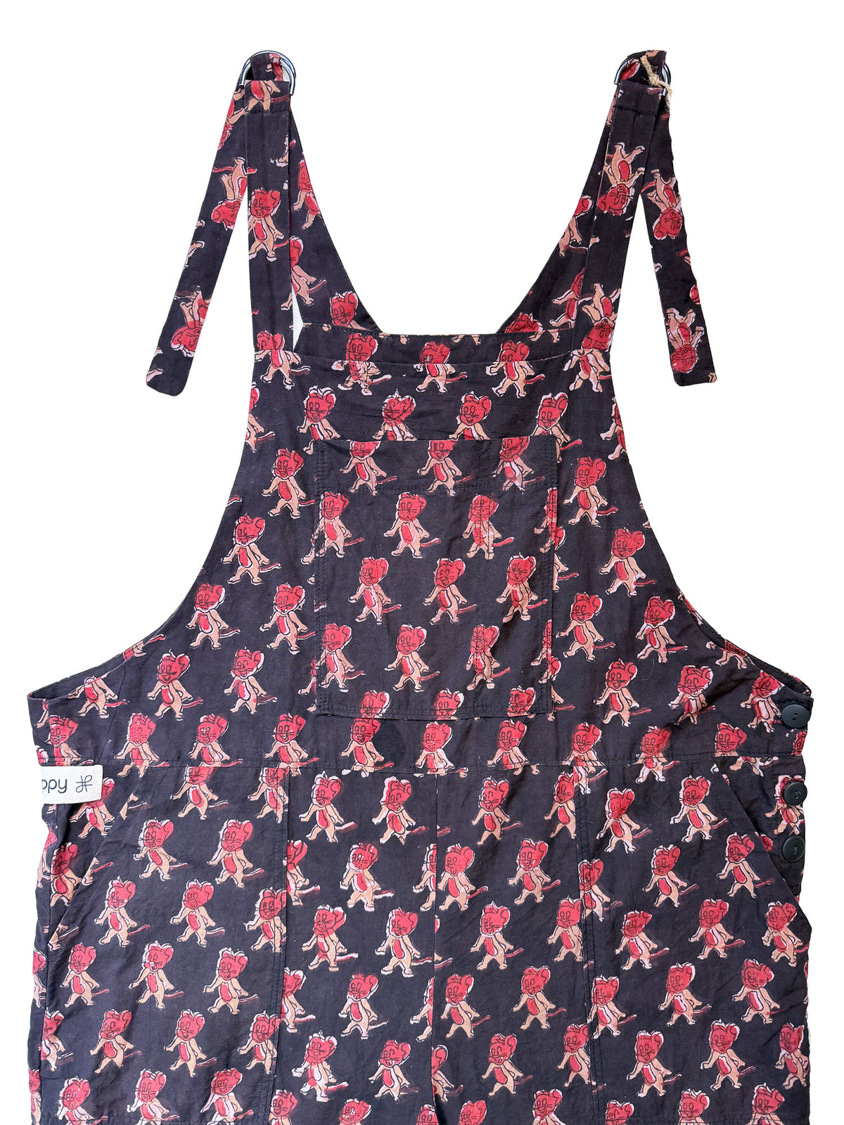 Jerry After Dark cotton overalls front view