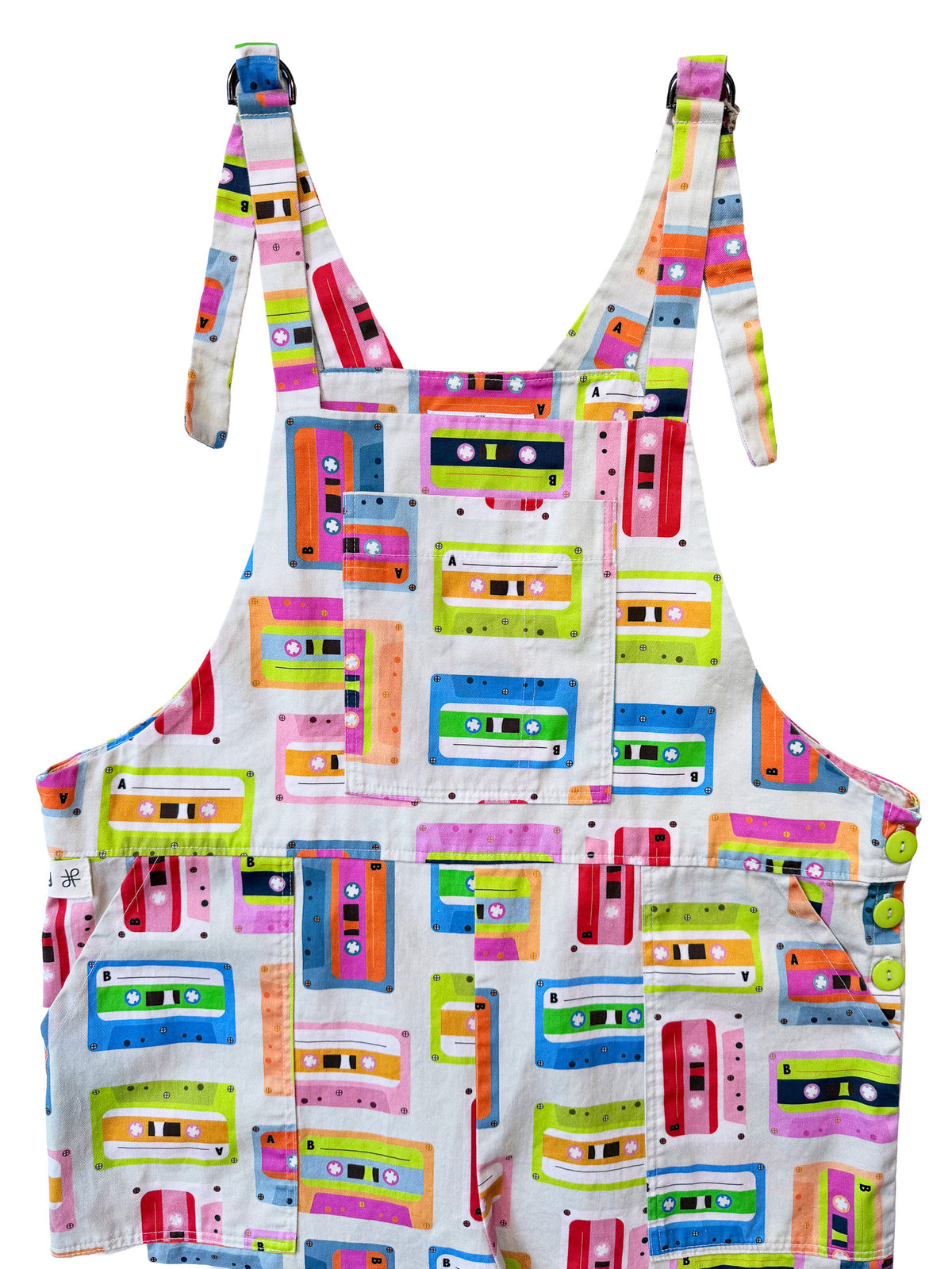 Mixtape Magic cotton overalls front view