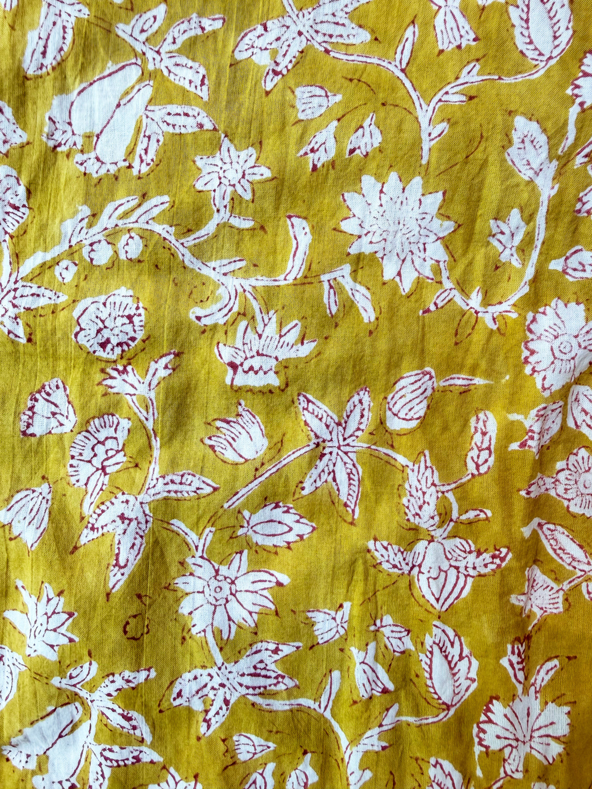 Golden Jaal Floral cotton overalls side view