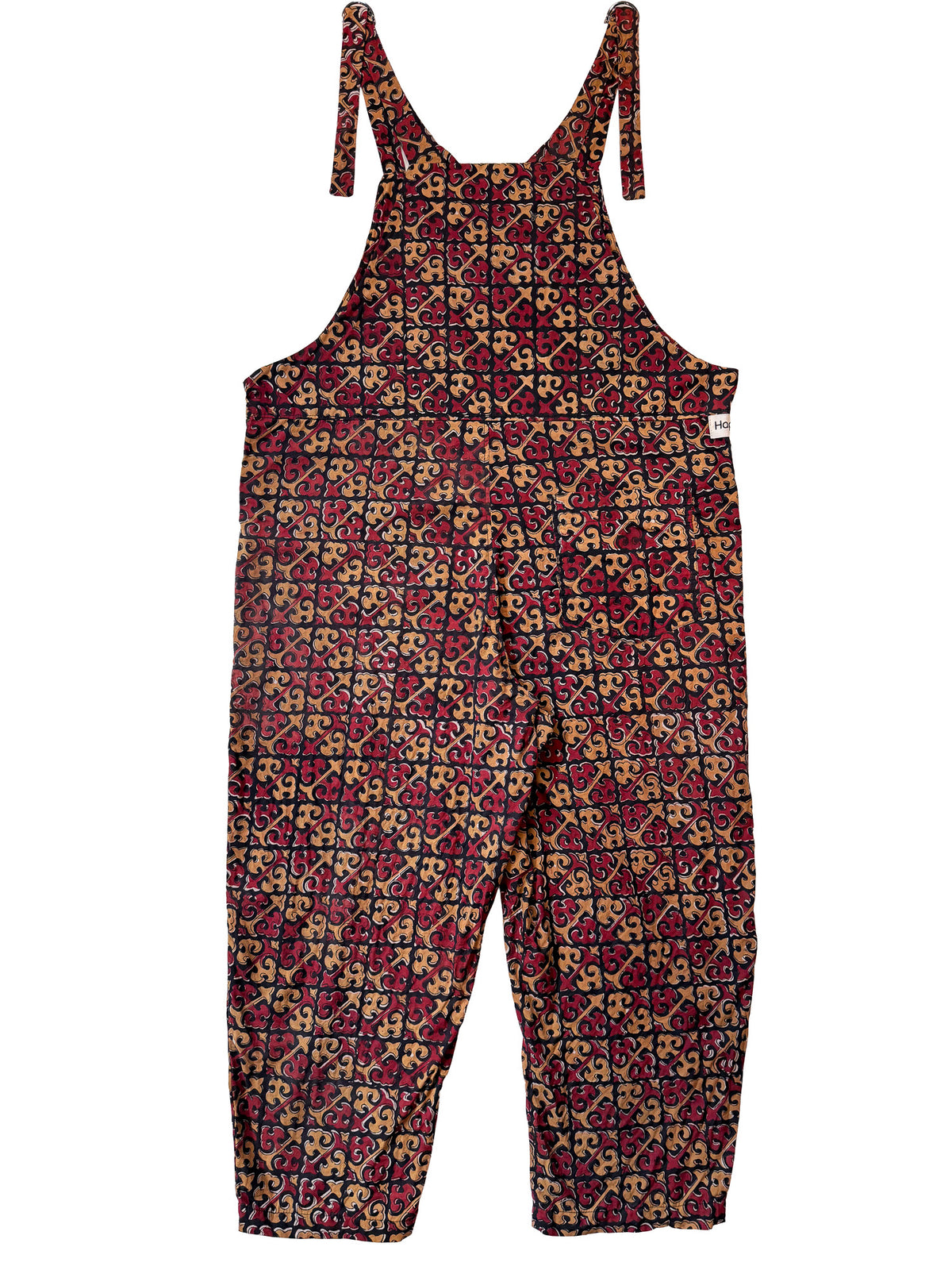 Black Renaissance cotton overalls back view