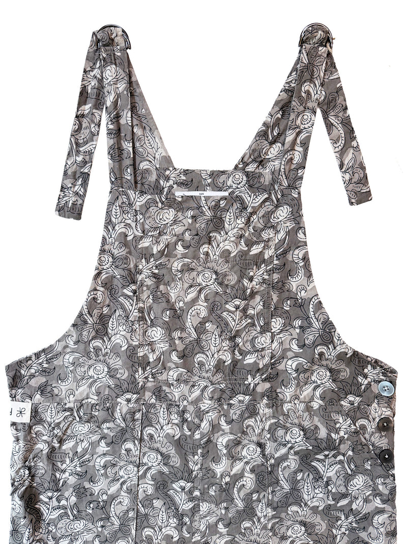 Daboo Kasis Gray cotton overalls front view