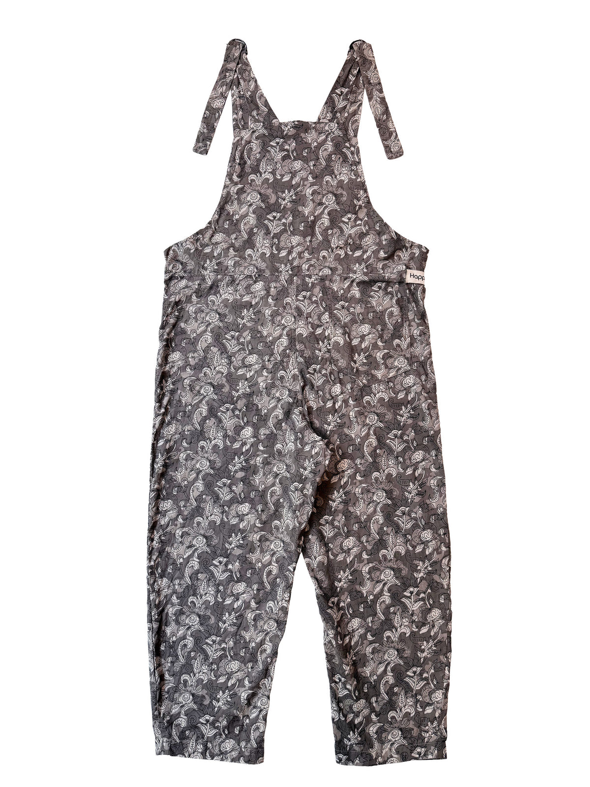 Daboo Kasis Gray cotton overalls fabric print detail