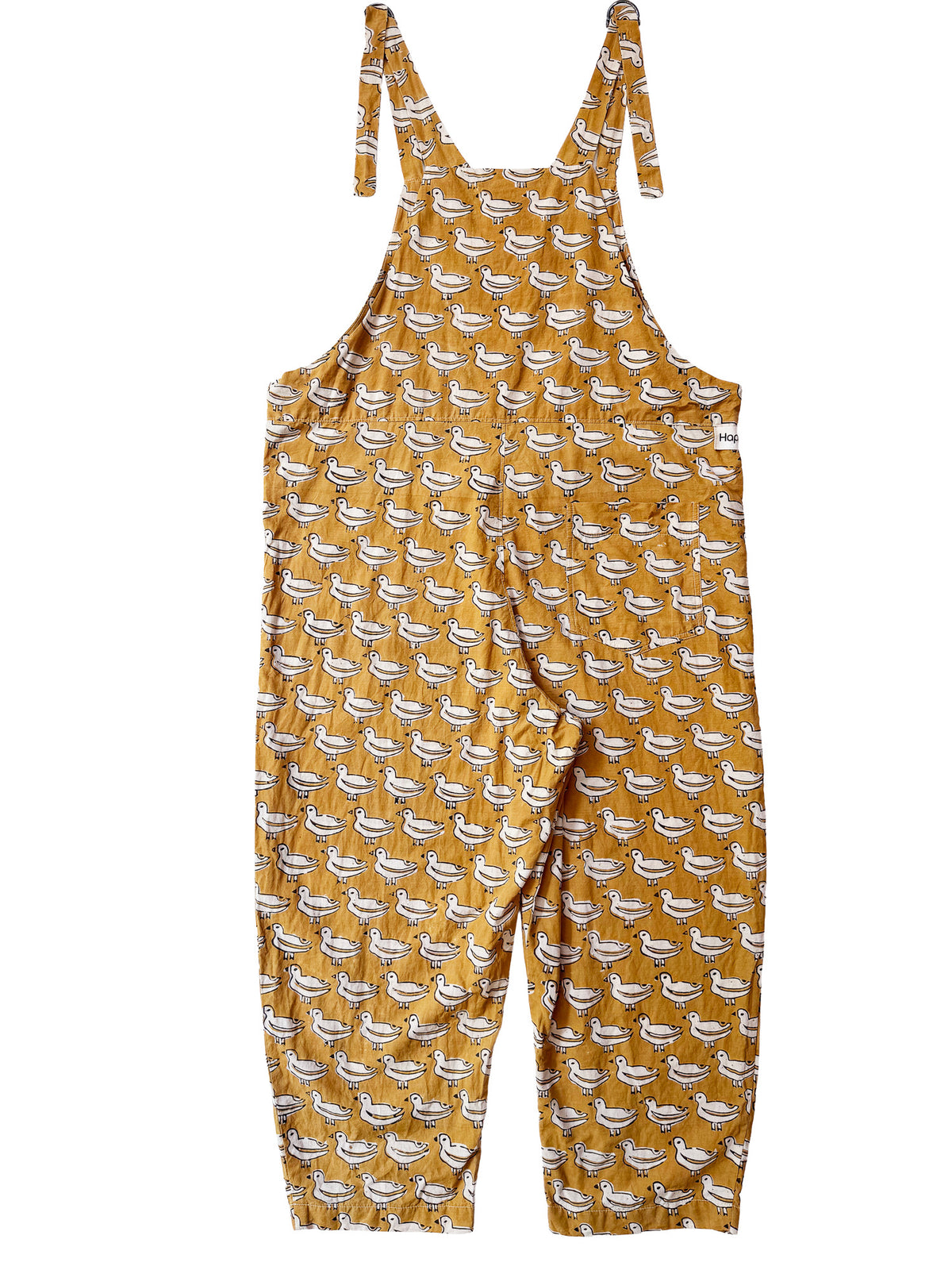 Golden Ducks cotton overalls back view