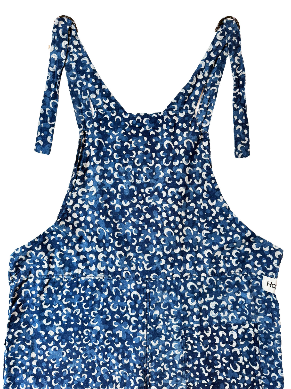Harsingar Indigo cotton overalls back view
