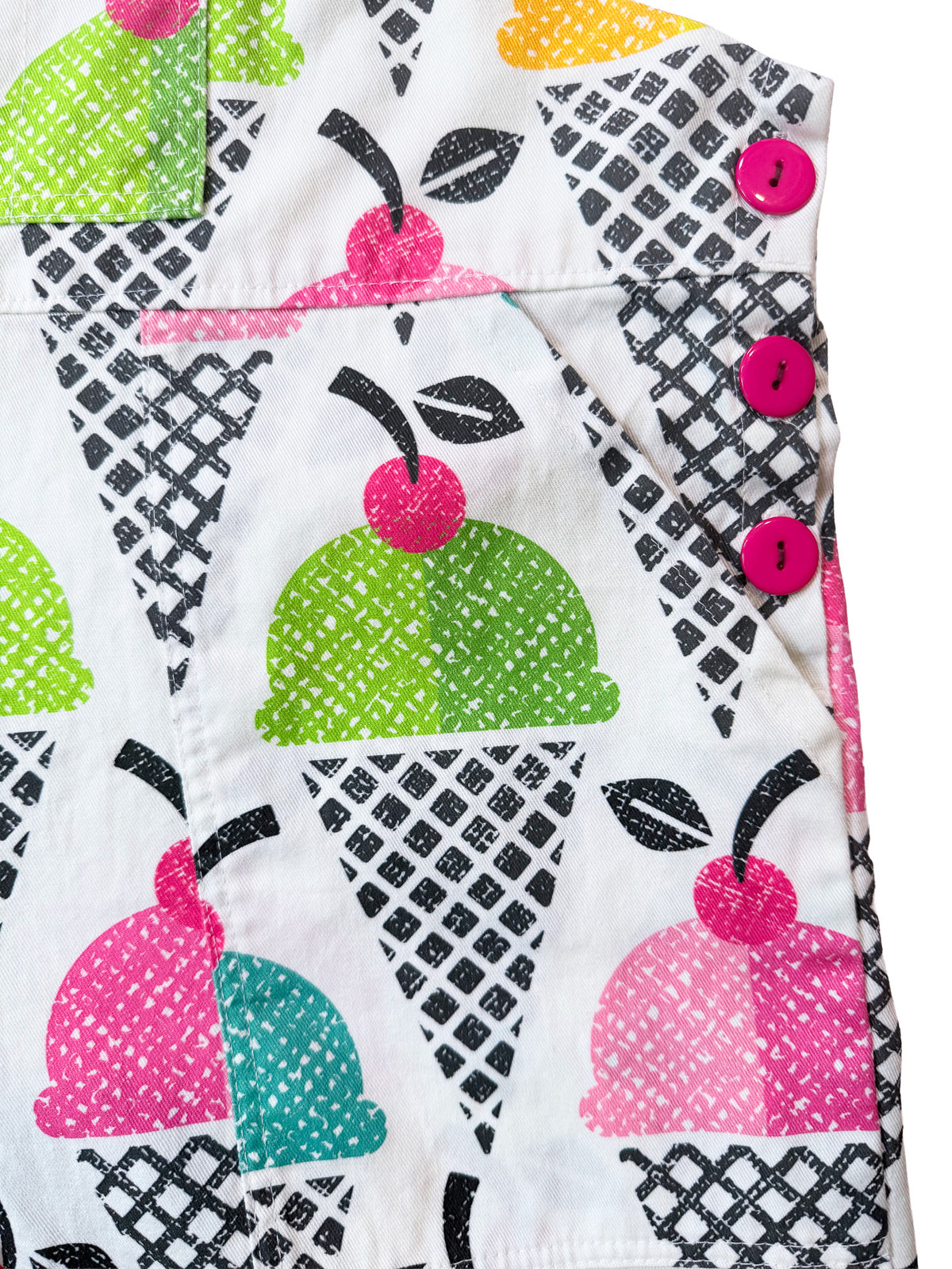 Ice Cream Daydream wide-leg cotton overalls styling detail