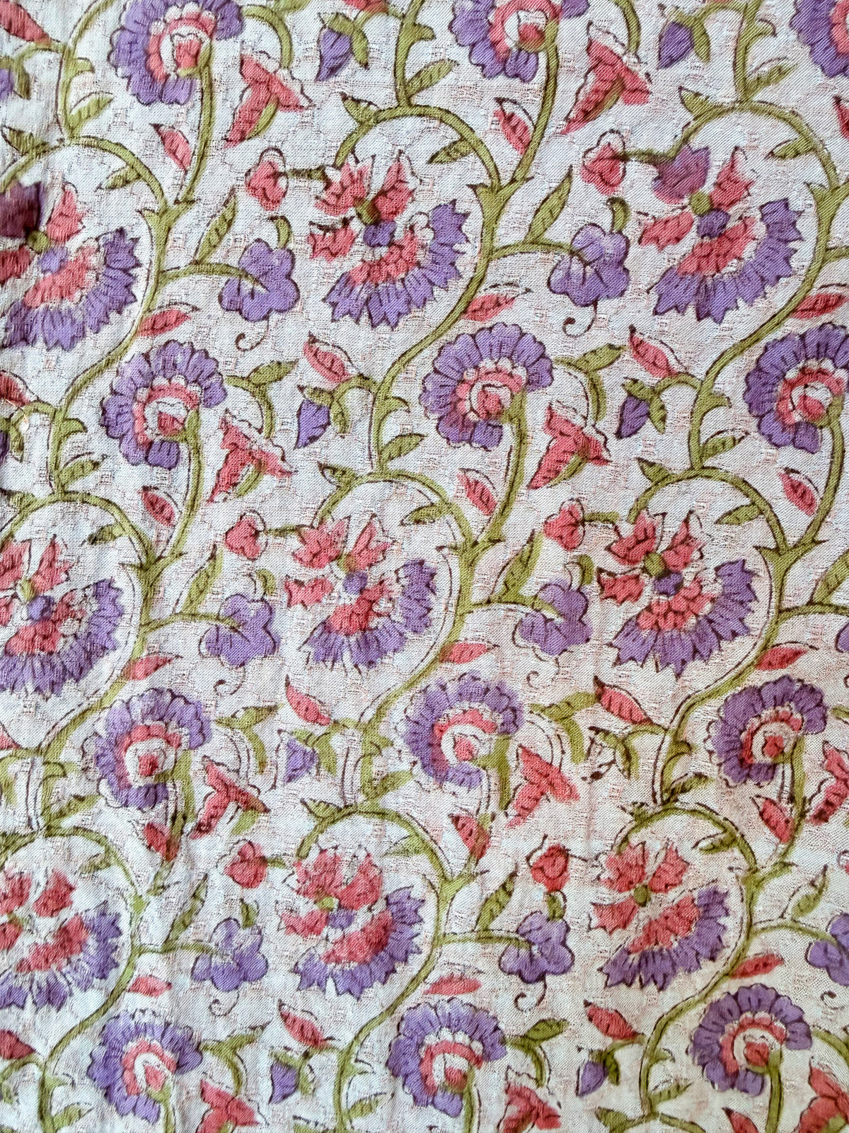 Lavender Vine cotton overalls styling detail
