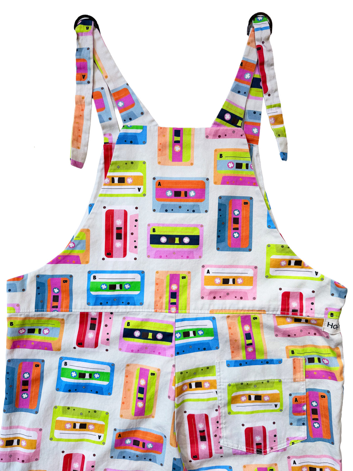Mixtape Magic cotton overalls fabric print detail