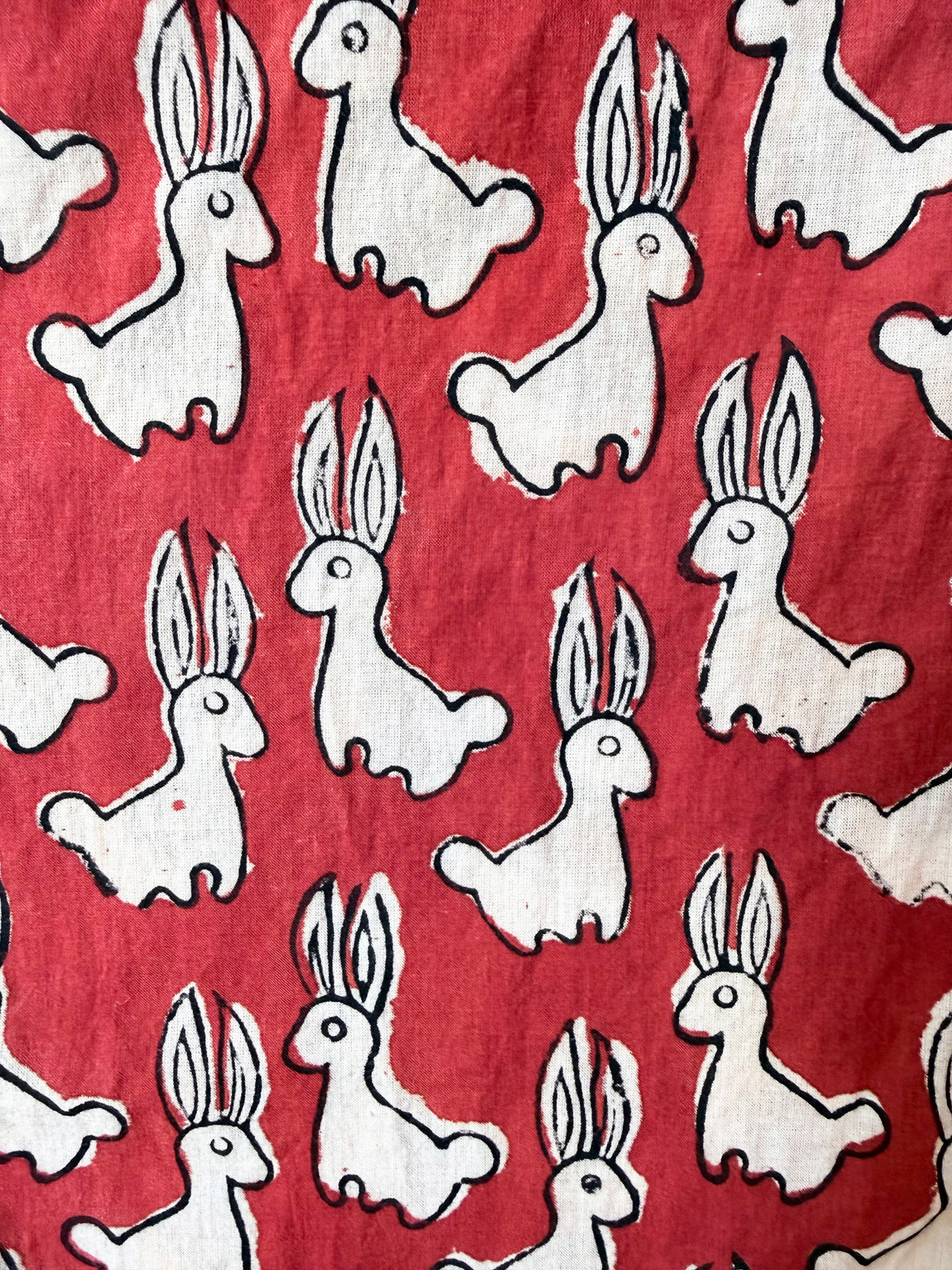 Red Rabbit Run cotton overalls side view