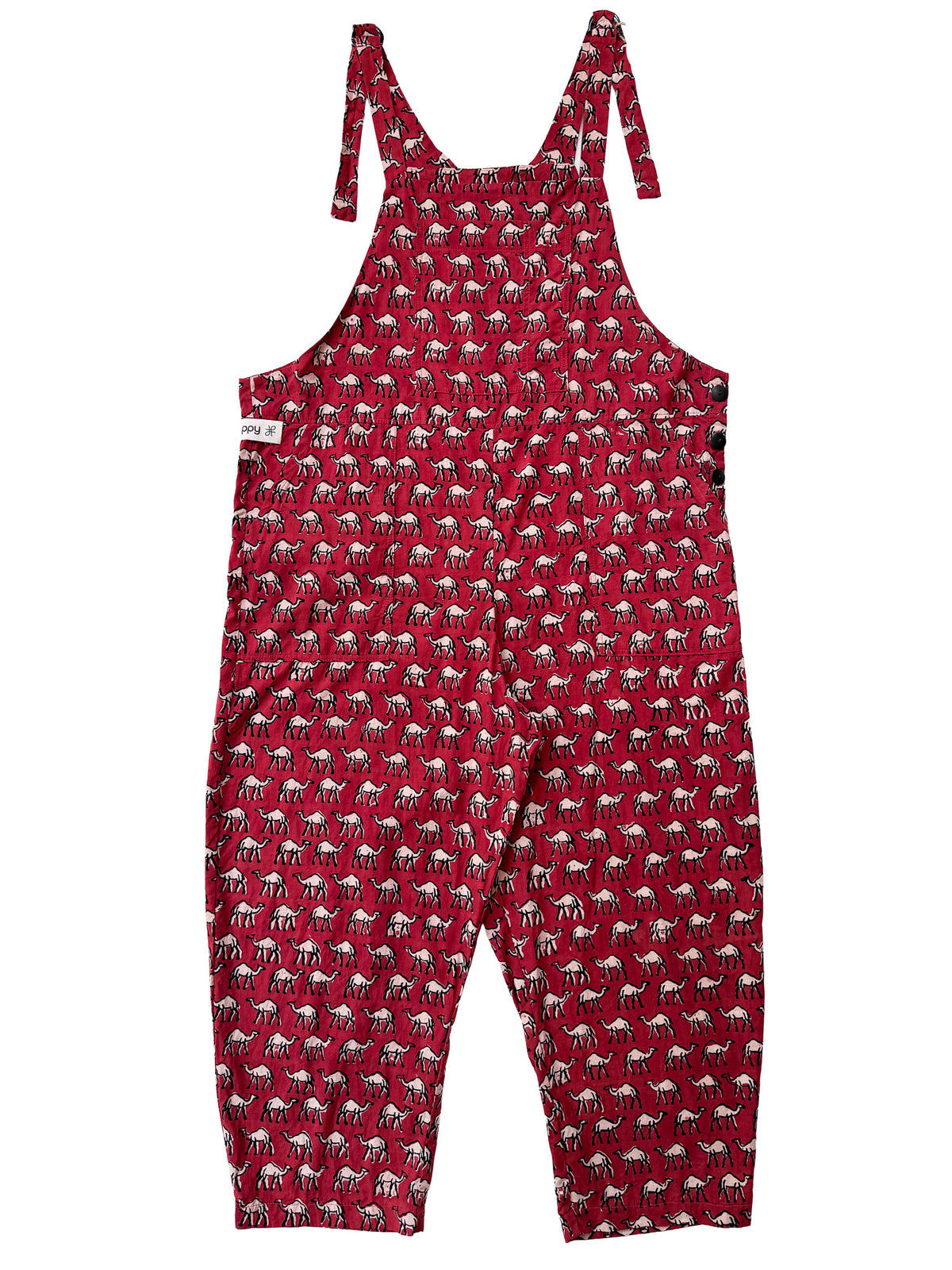 Red Camel Caravan cotton overalls back view